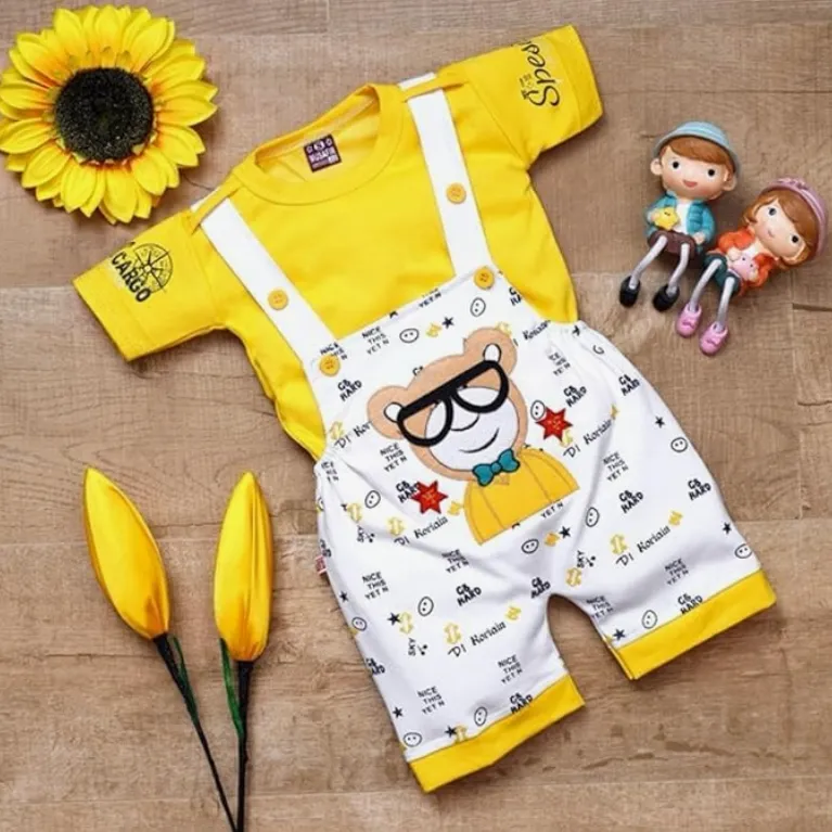 Cotton Dungaree Set