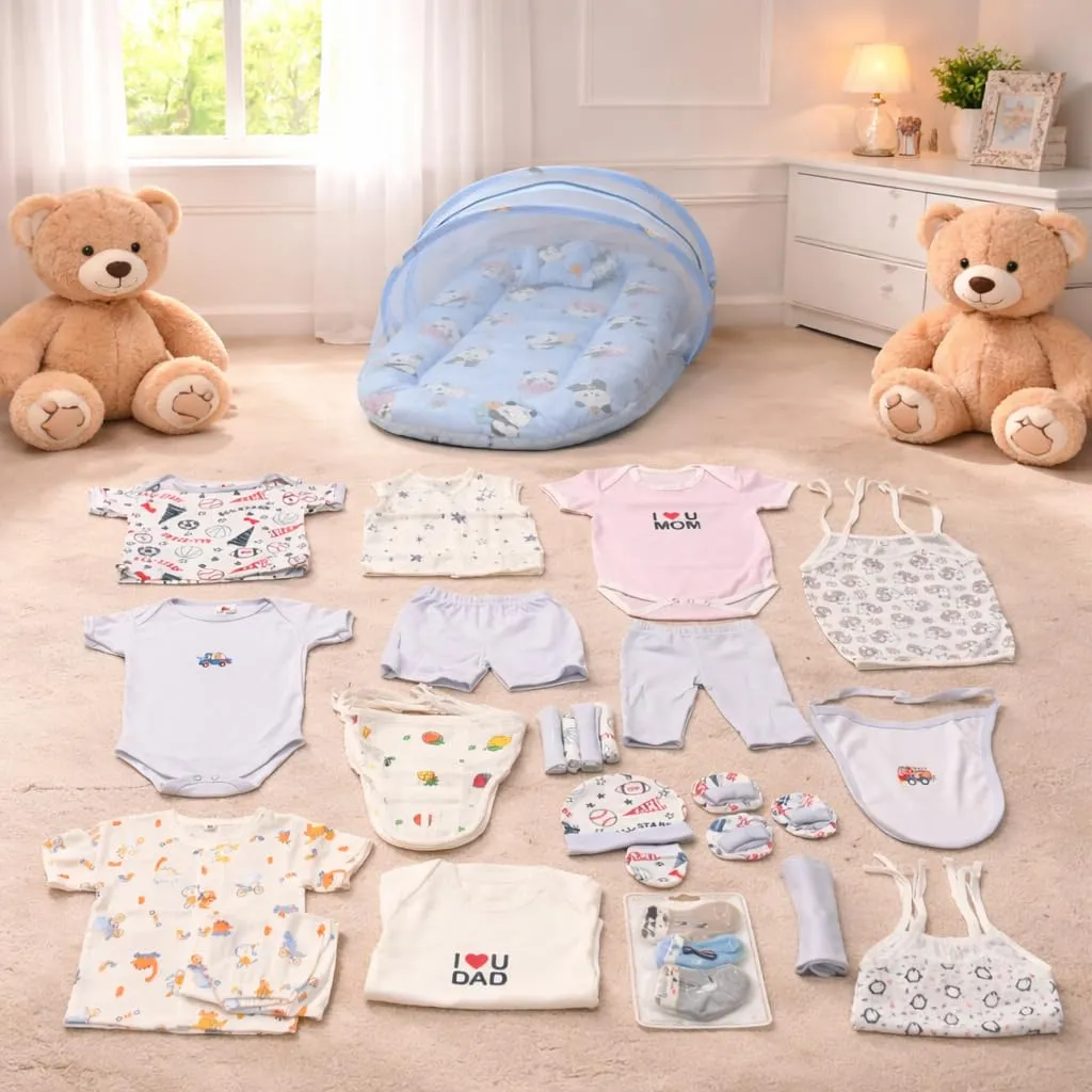 33 in 1 Combo Premium Newborn Baby Bedding Essentials